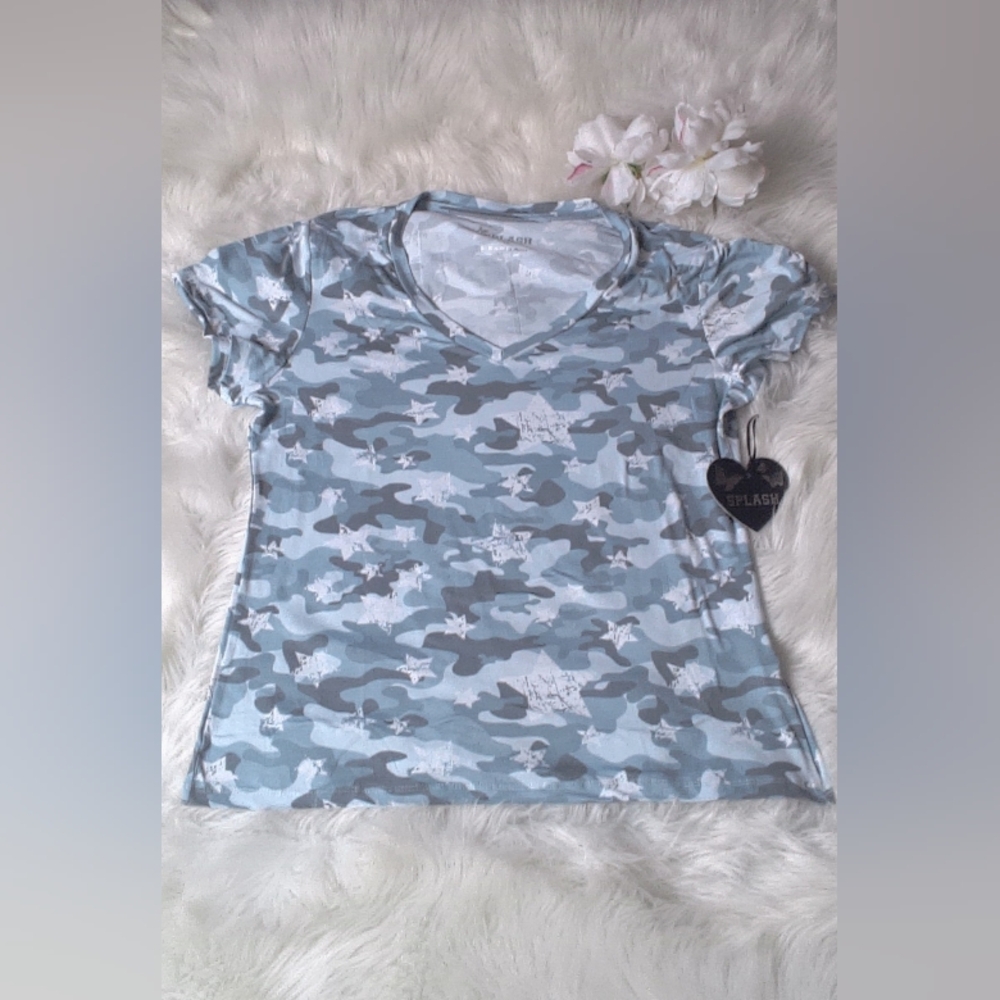 Splash Camo Short Sleeve Tee Size 3X